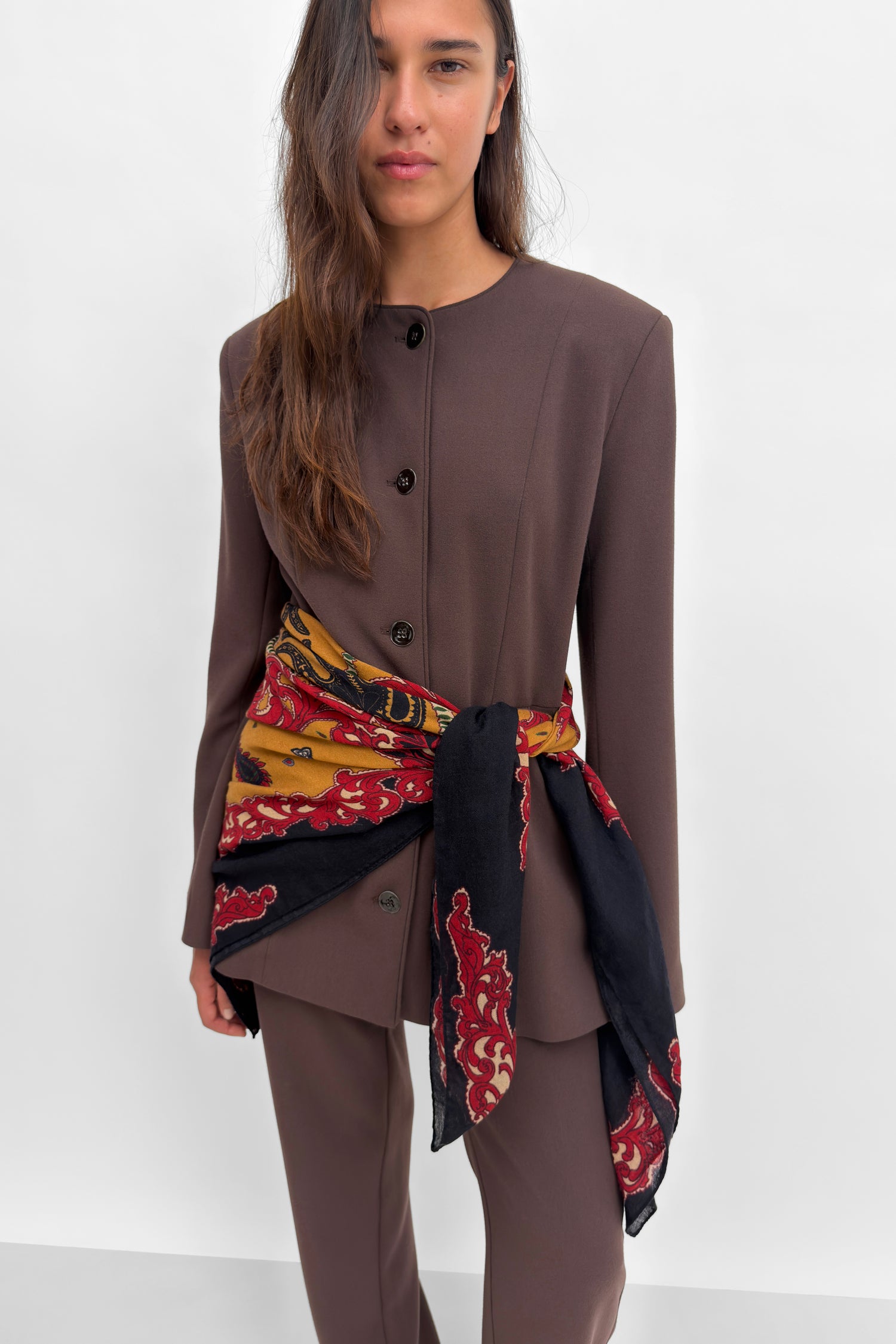 The large Hank wool scarf