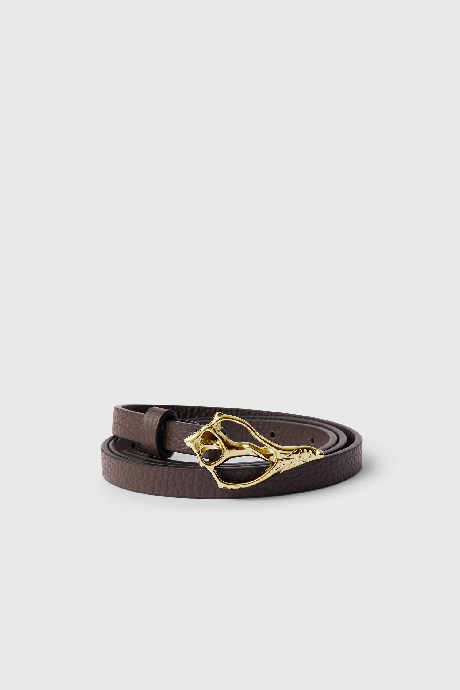 The Petit Seashell pebble leather belt