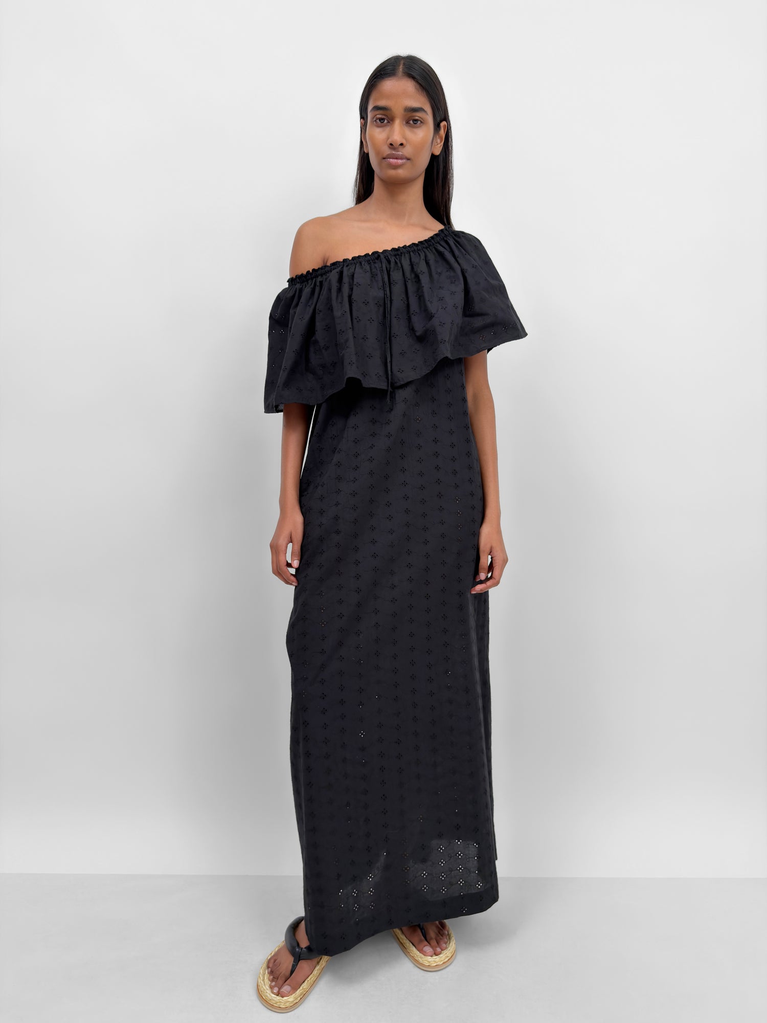 The Silvia broderie anglaise maxi dress