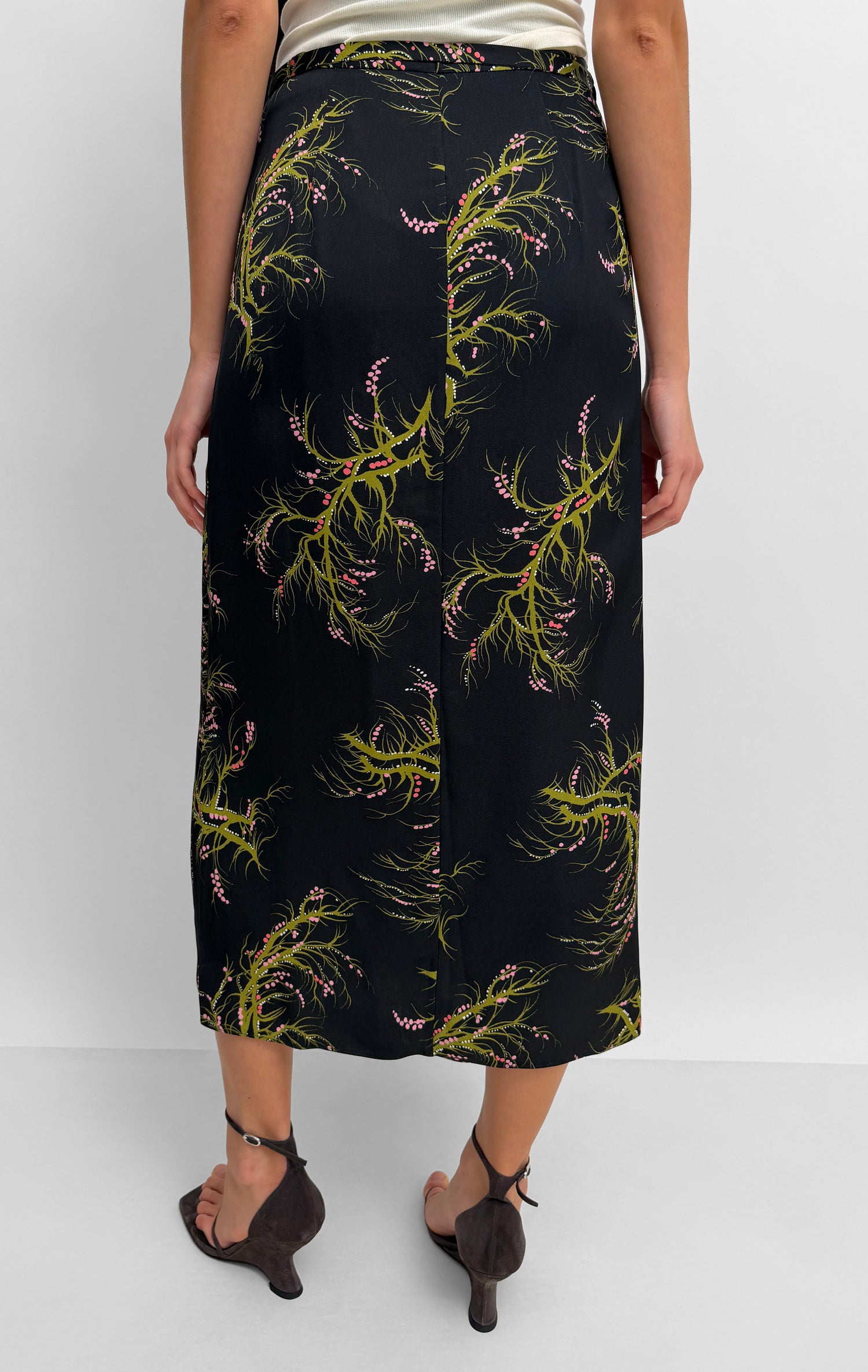 The Verona wrap pencil skirt in Seaweed