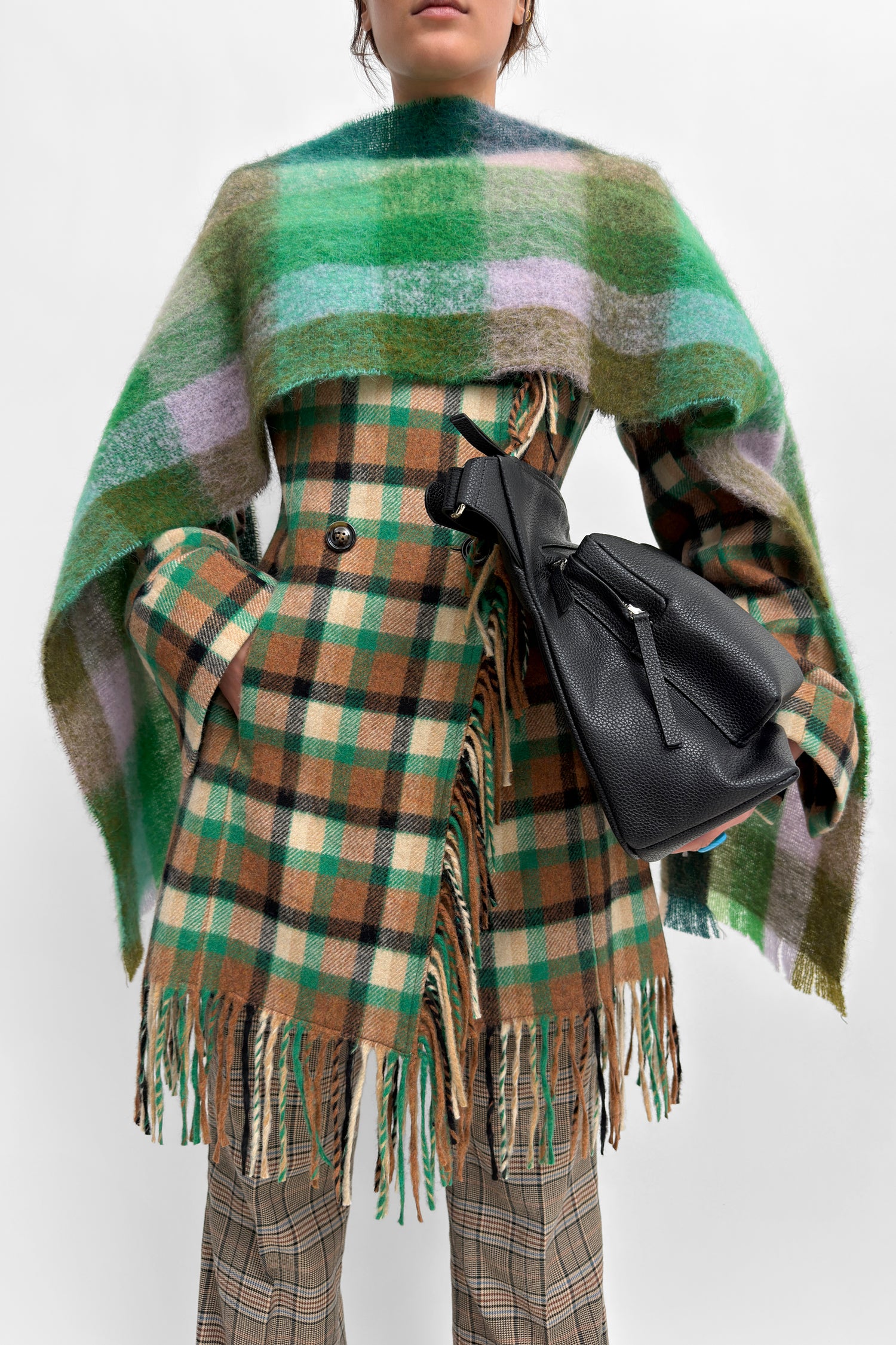 The Youla fringed blanket coat
