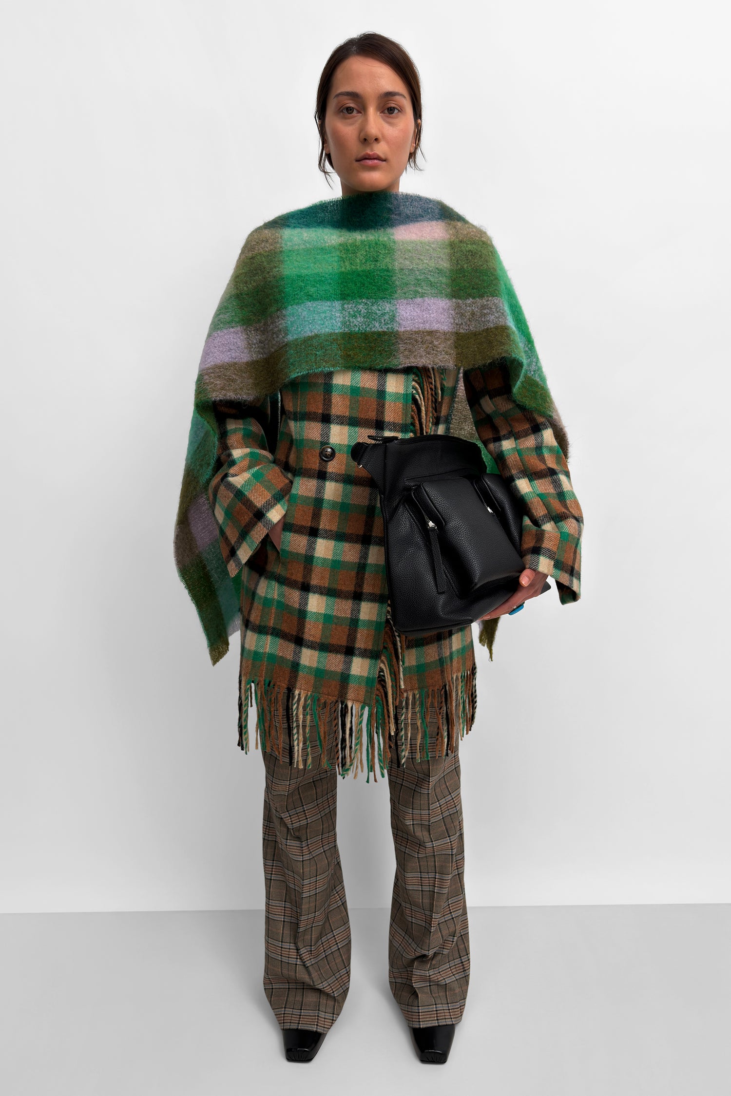 The Youla fringed blanket coat