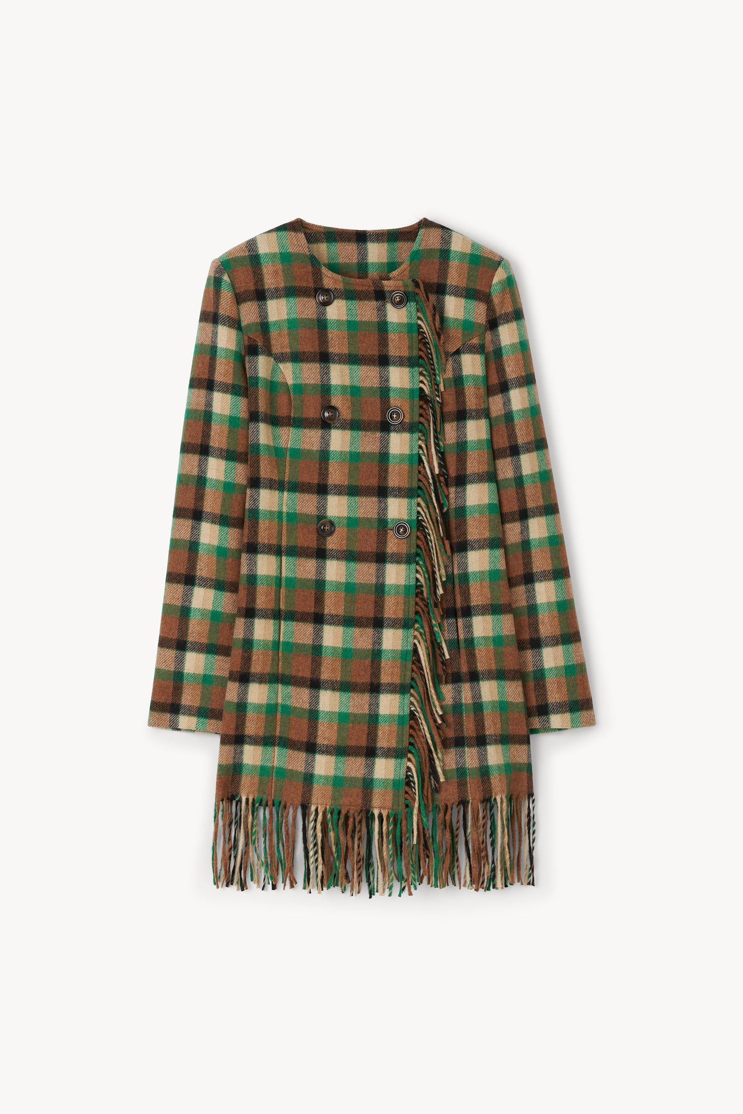 The Youla fringed blanket coat