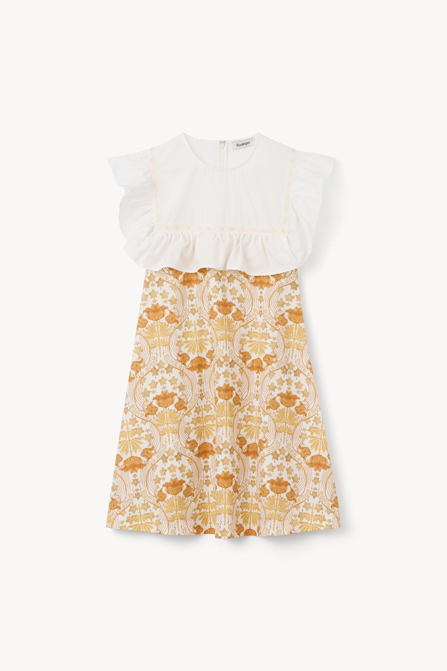 The Eda frill-trimmed mini-dress in Tulip print