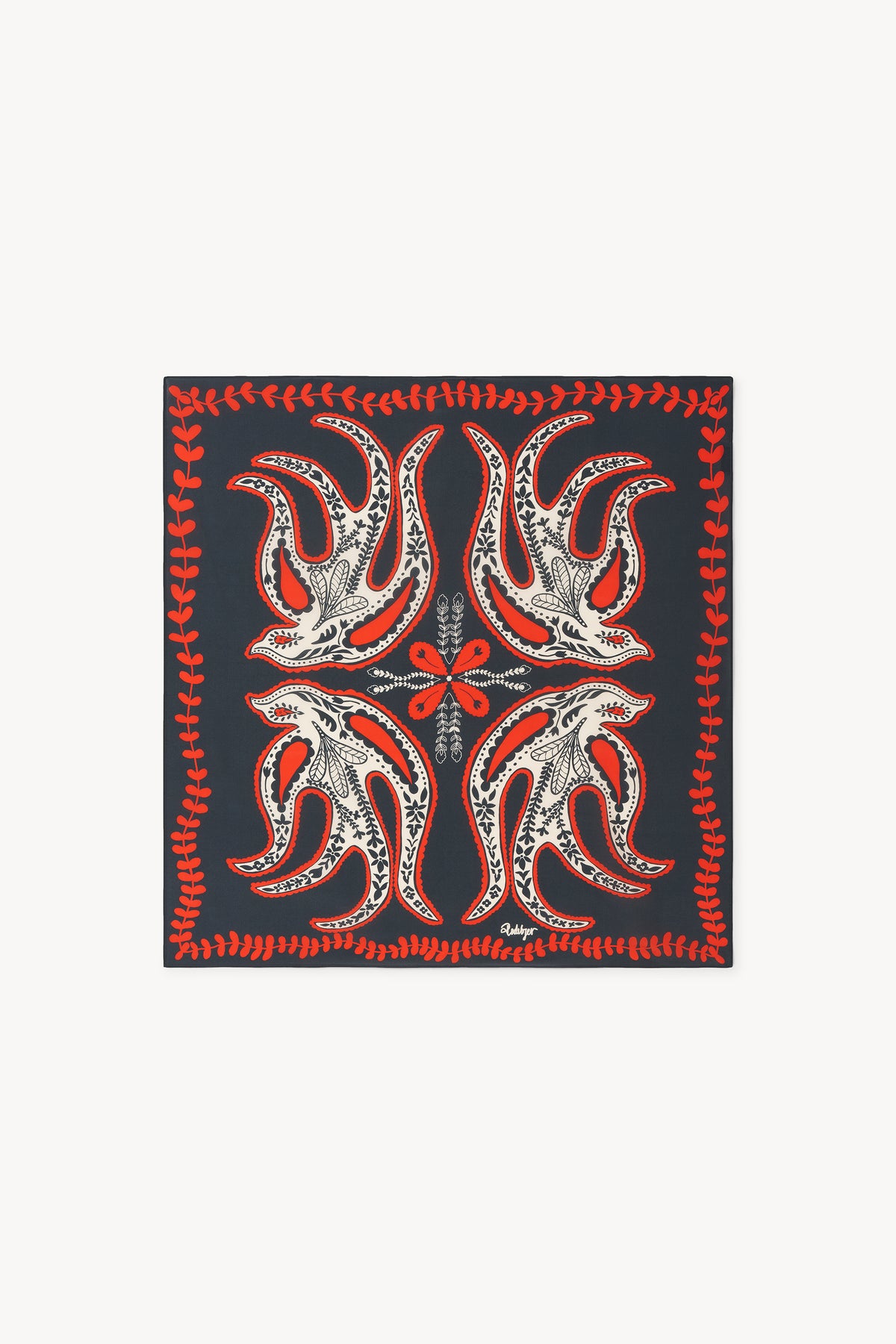 The Four Swallow silk scarf
