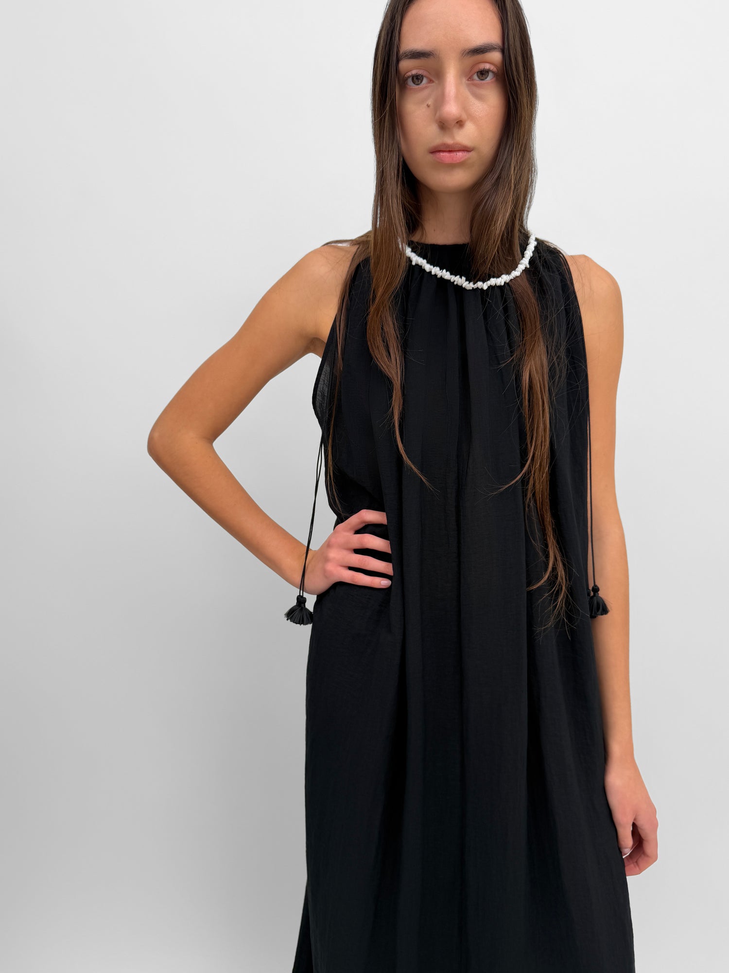 The Lobelia maxi halterneck dress