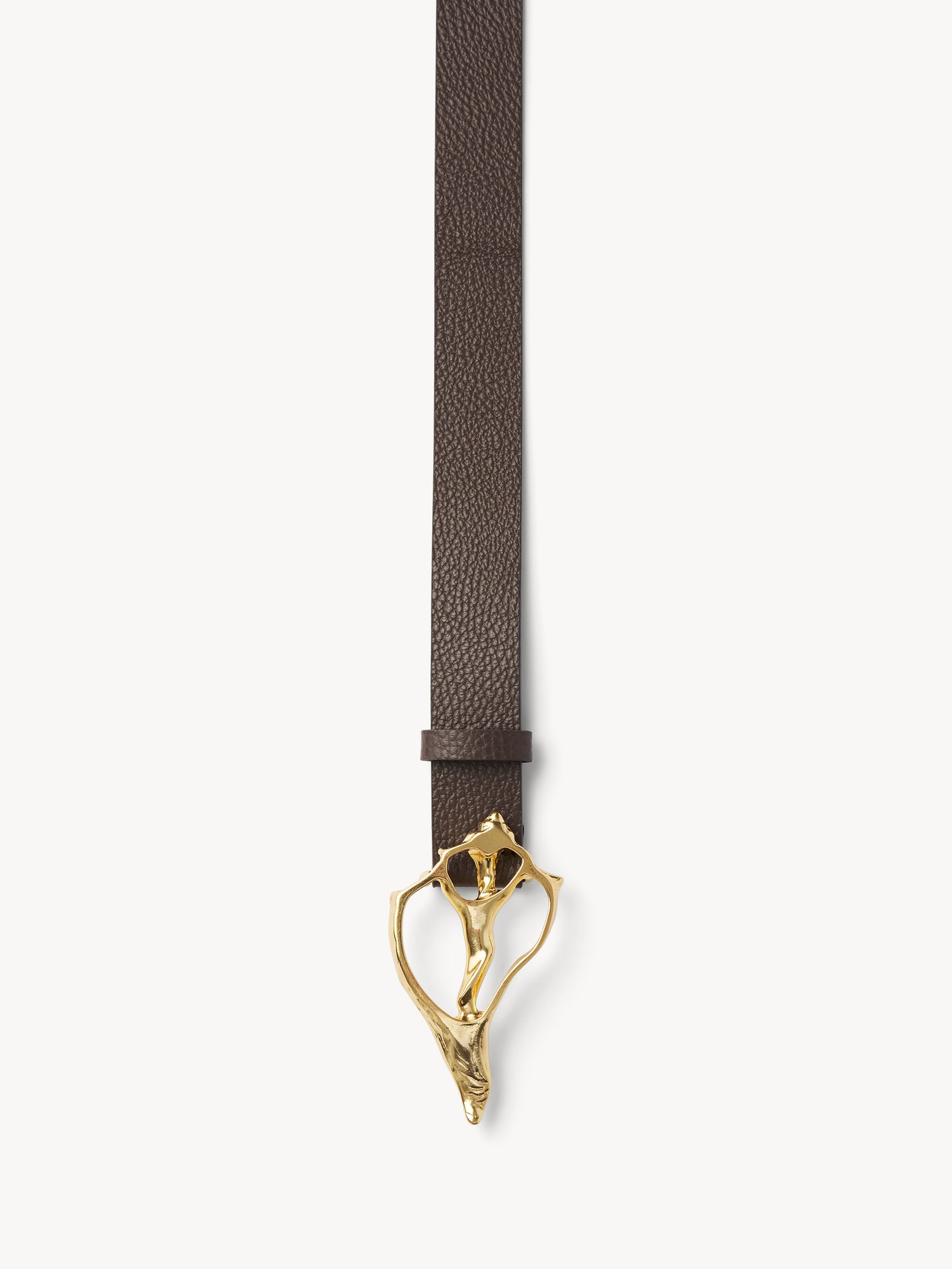 The Seashell wide pebble leather belt