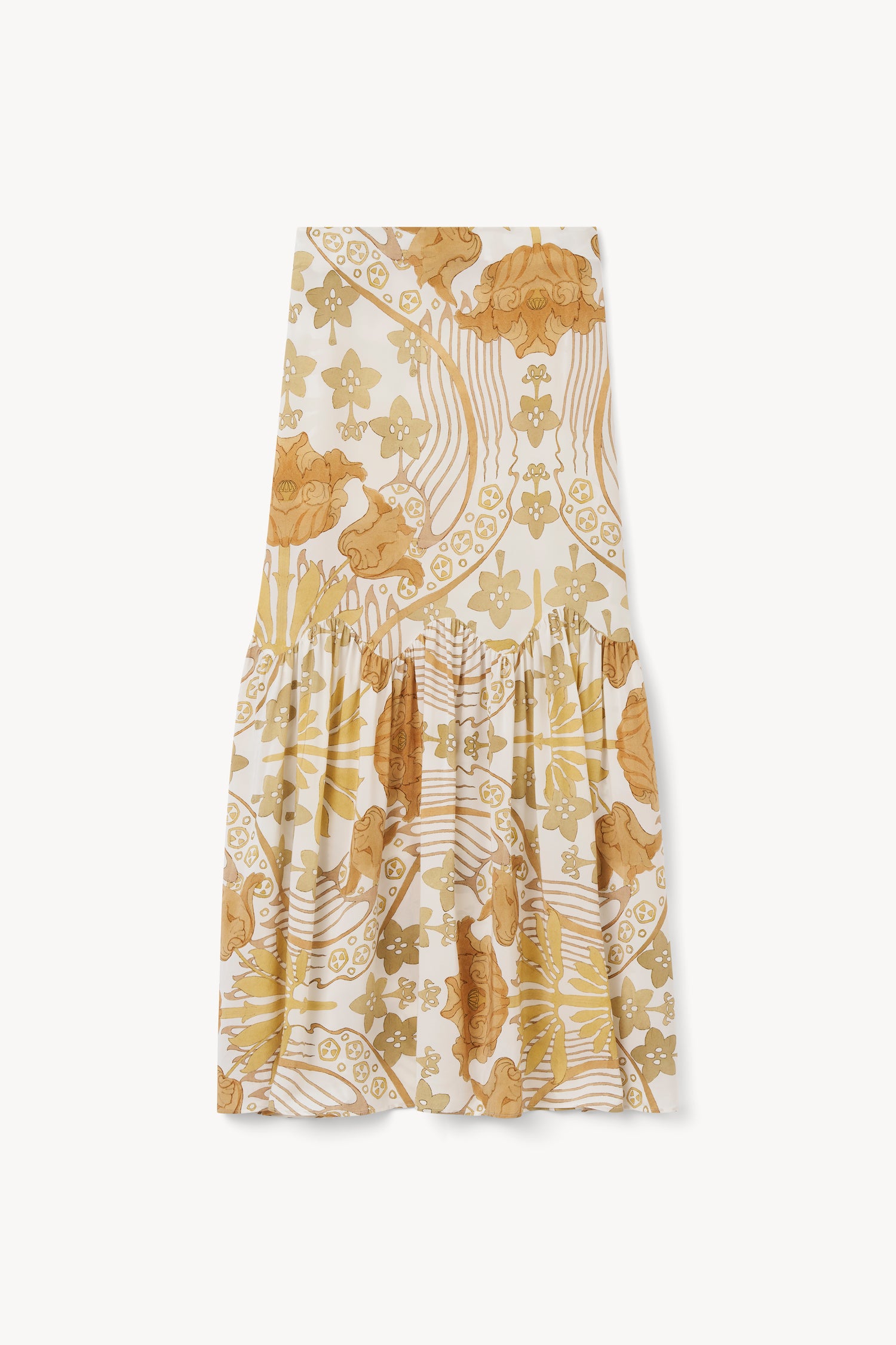 The Thelma silk blend maxi skirt in Tulip print