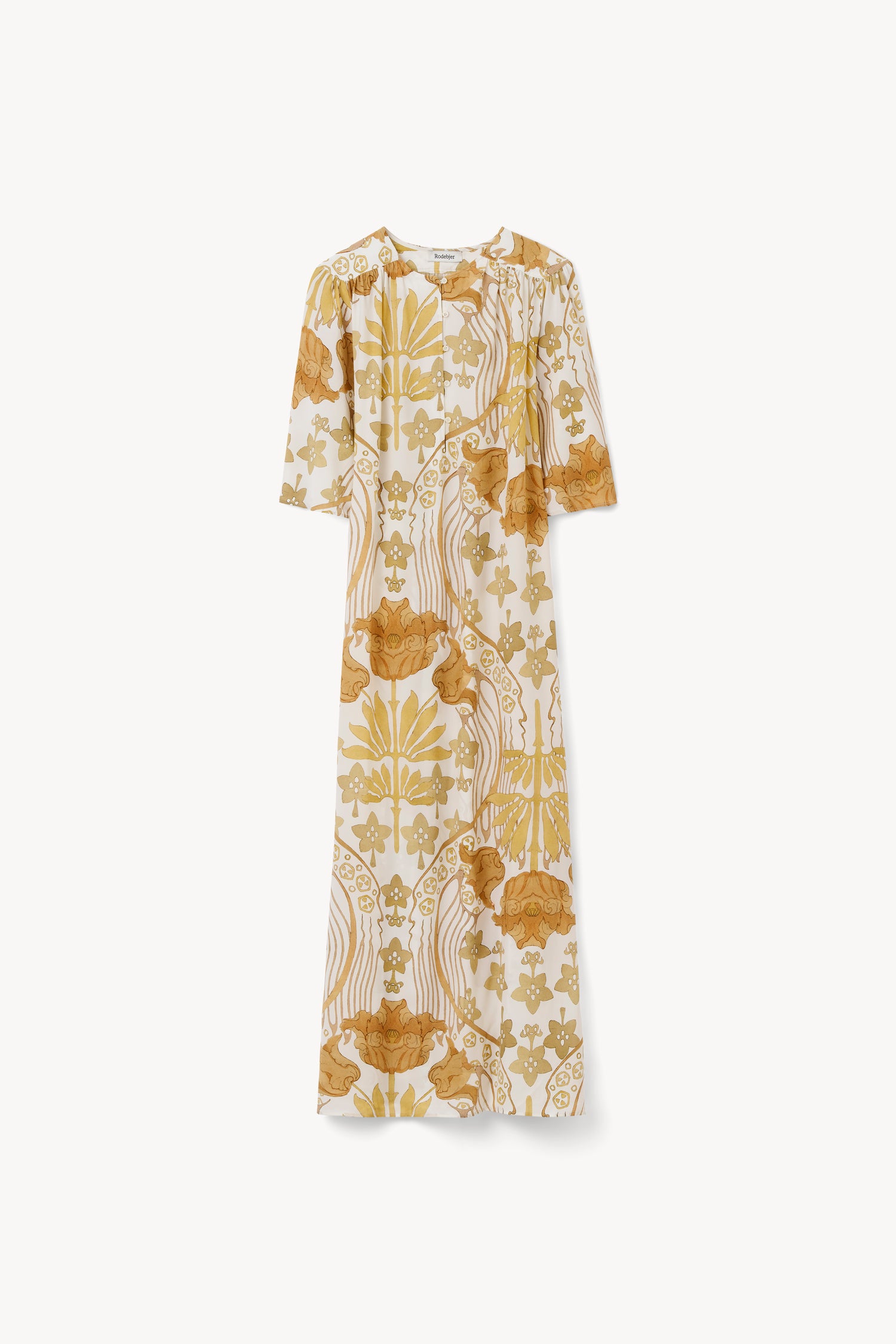 The Victoire silk blend blouse dress in Tulip print